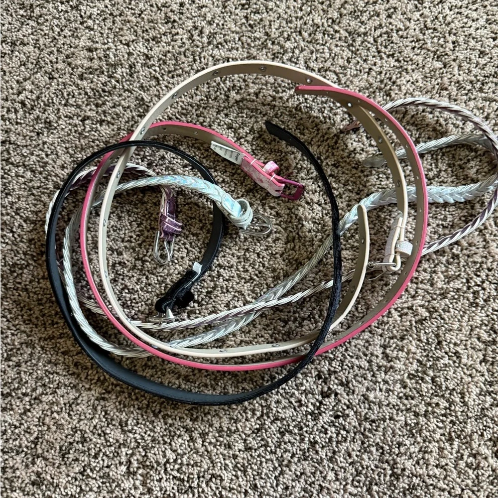 Girls bundle of belts size small cat and jack